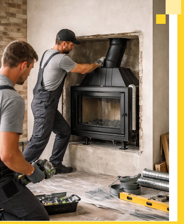 Установка каминных топок в Кропоткине: монтаж, подключение