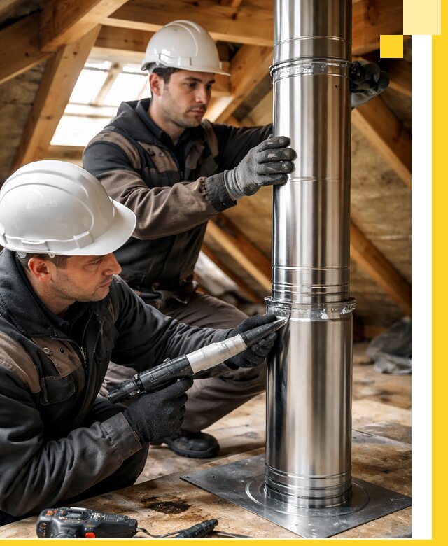 Монтаж дымоходов для каминов в Кропоткине с гарантией качества