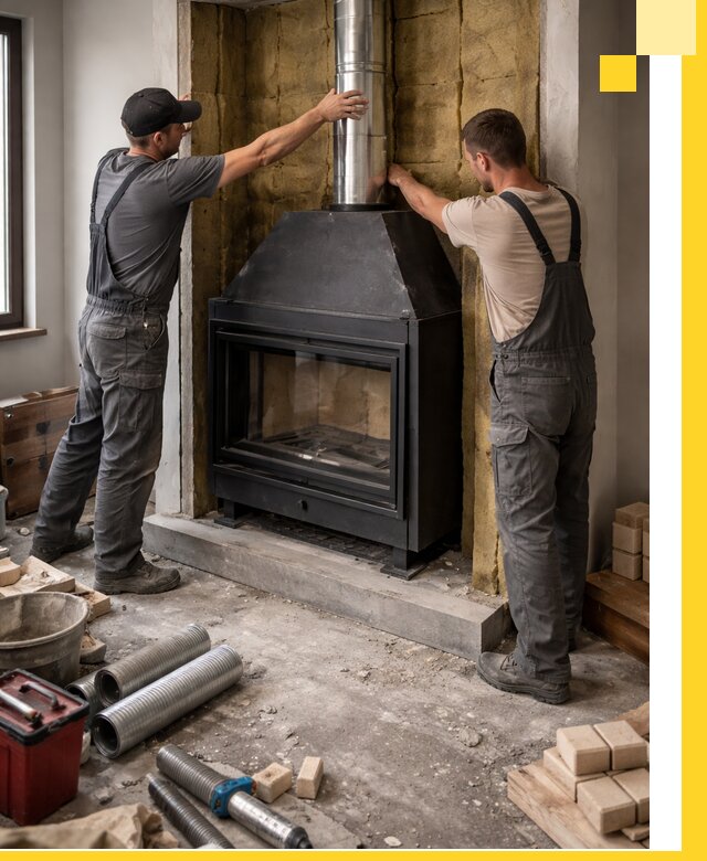 Изготовление и монтаж закрытых каминов в Кропоткине под ключ