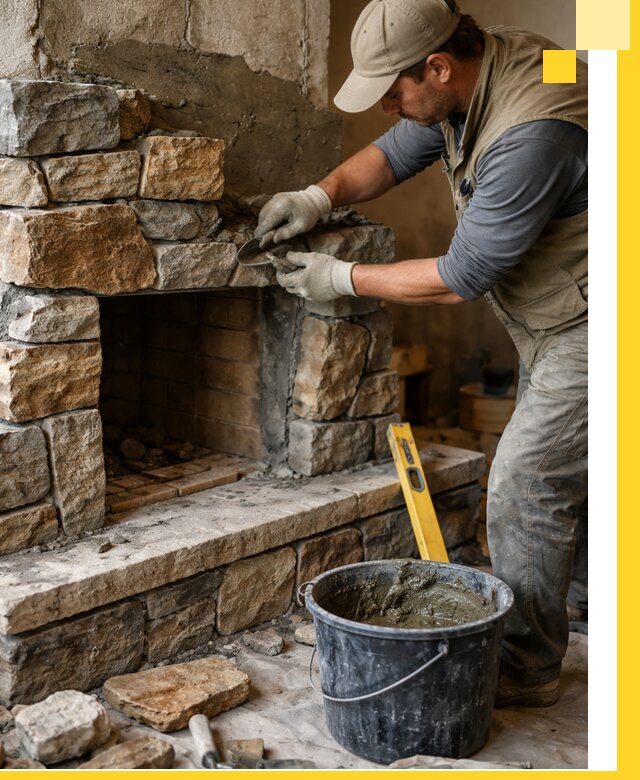 Изготовление и установка каменных каминов под ключ в Кропоткине