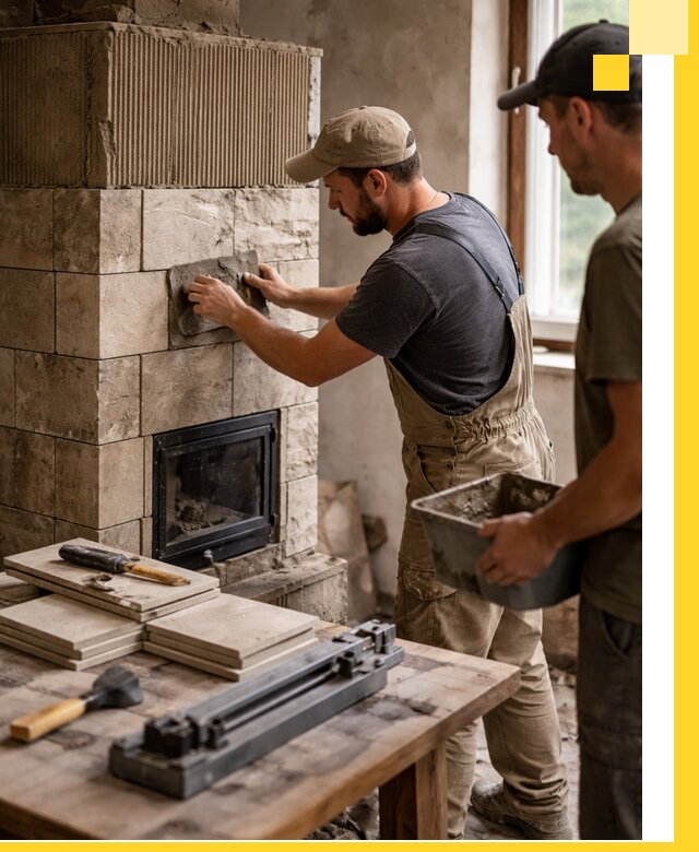 Профессиональная облицовка печей в Кропоткине: керамика и камень