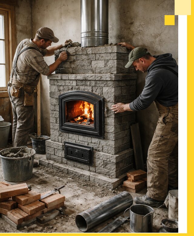 Производство, поставка и монтаж дровяных печей в Кропоткине