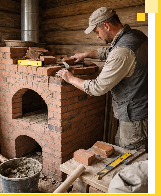 Изготовление и установка русских печей в Кропоткине под ключ