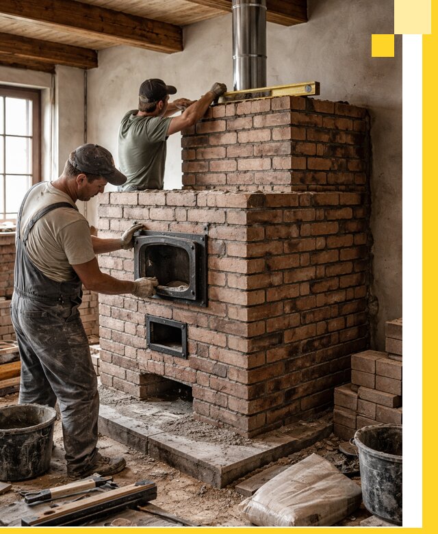 Печи для загородного дома под ключ в Кропоткине — монтаж и сервис