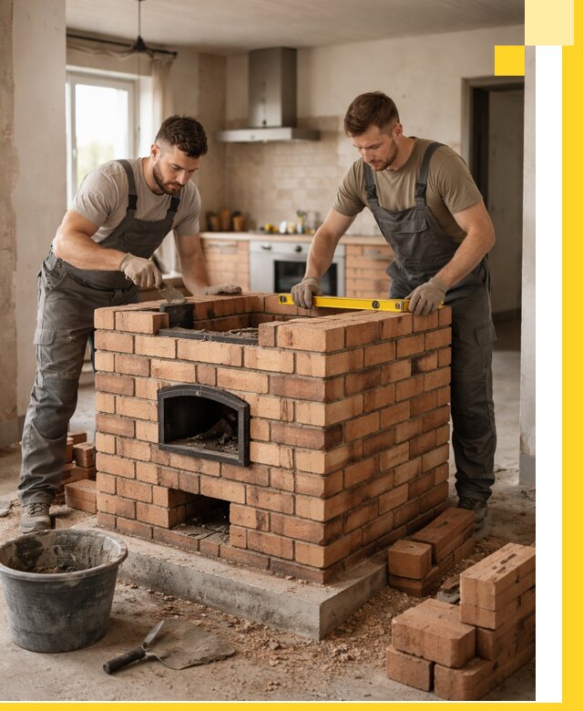 Установка и монтаж печей в частном доме в Кропоткине под ключ