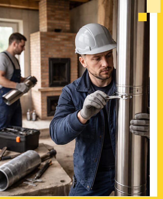 Профессиональный монтаж дымоходов для печей в Кропоткине