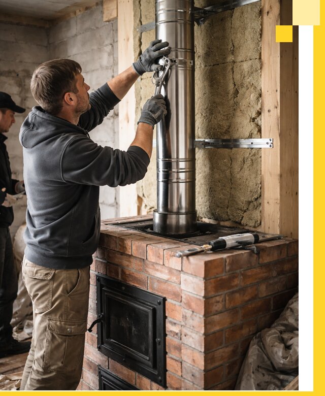 Изготовление и монтаж печей и дымоходов под ключ в Кропоткине