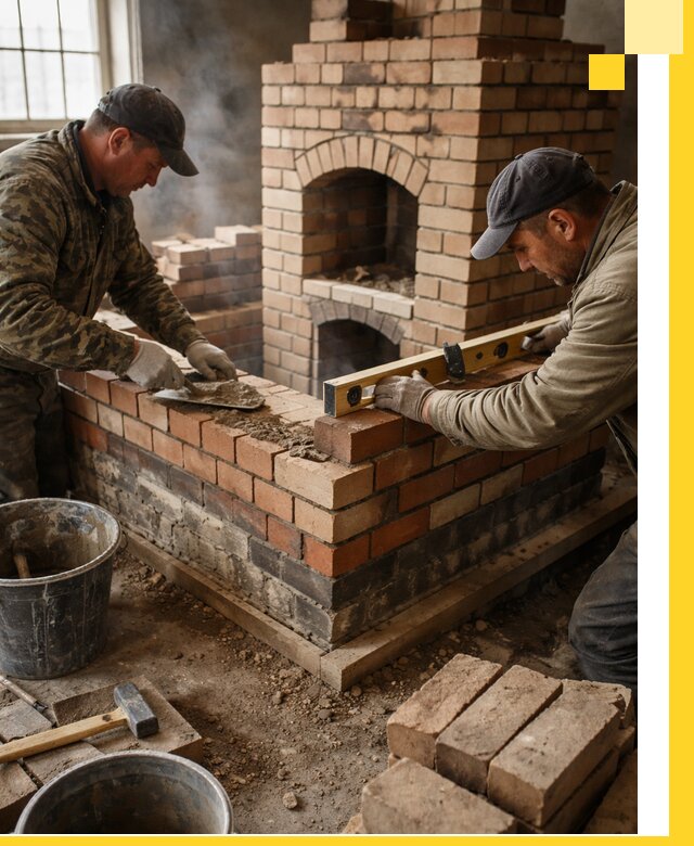 Изготовление и монтаж печей и каминов из кирпича в Кропоткине