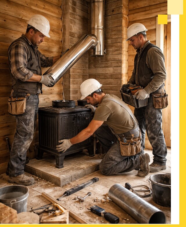 Профессиональный монтаж банных печей и дымоходов в Кропоткине