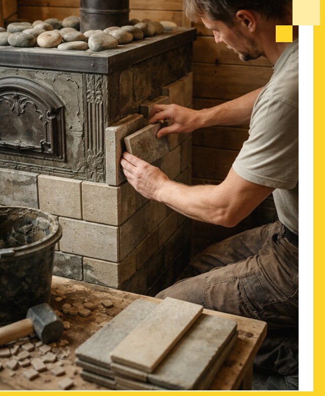 Облицовка банных печей в Кропоткине профессиональная отделка