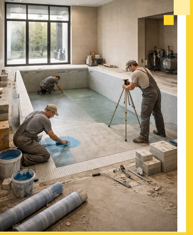 Проект и строительство закрытых бассейнов в Кропоткине под ключ