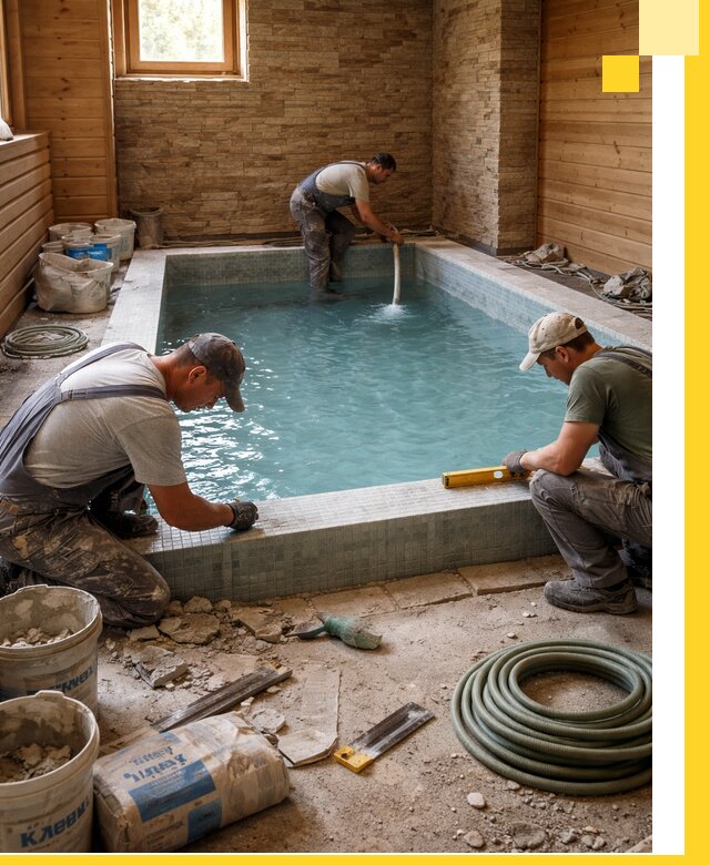 Проектирование и строительство бассейнов для бани в Кропоткине