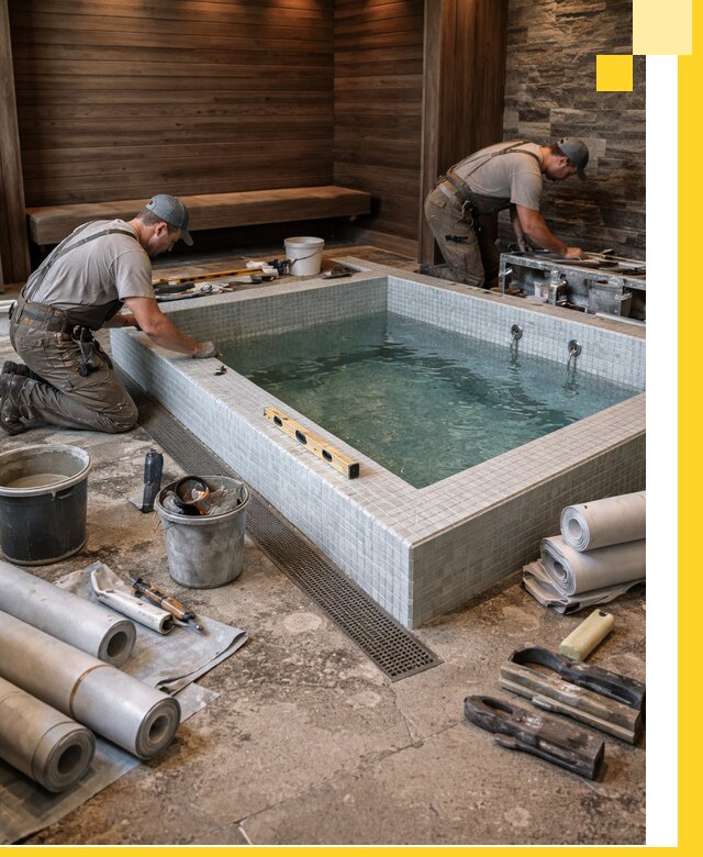 Установка и строительство бассейнов для сауны в Кропоткине