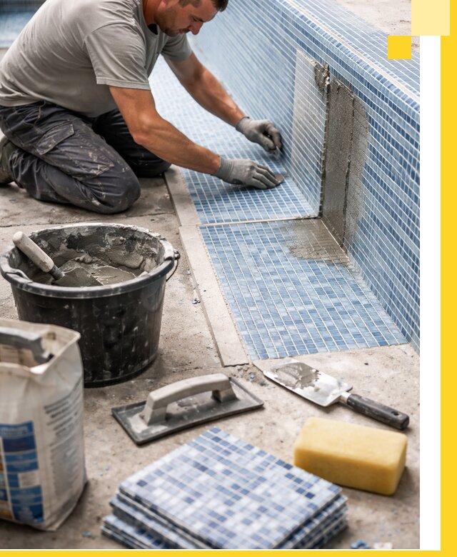 Укладка и ремонт мозаики для бассейнов под ключ в Кропоткине