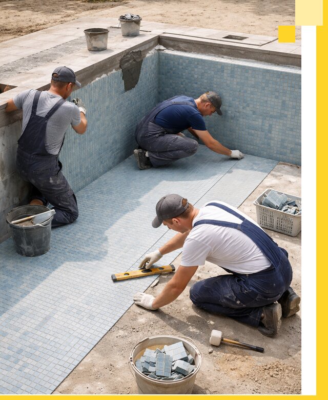 Укладка и установка плитки для бассейнов под ключ в Кропоткине