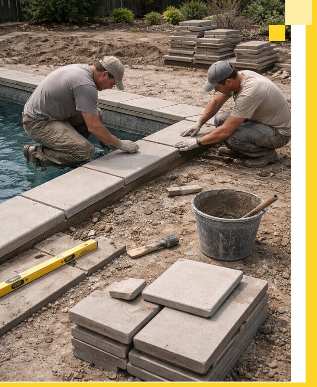 Установка и изготовление копингового камня для бассейнов в Кропоткине