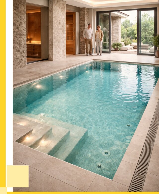 Бассейн во дворе в Кропоткине: проект, отделка от 1303080 р. | ЭриданКрп