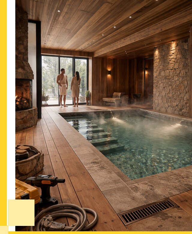 Проекты бань с бассейном под ключ в Кропоткине от 81443 р., ЭриданКрп