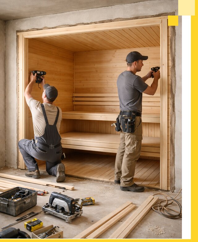 Монтаж саун под ключ в Кропоткине — проектирование и установка