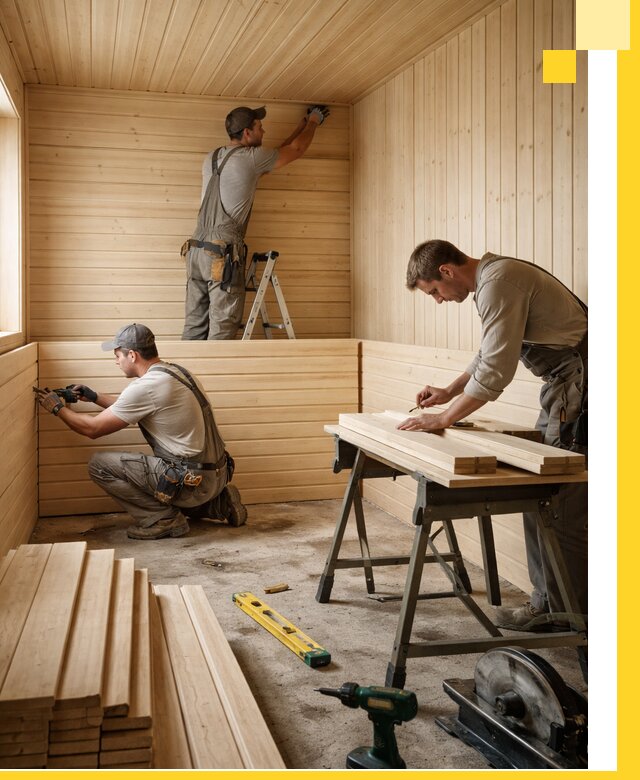 Обшивка саун в Кропоткине из натуральной древесины под ключ