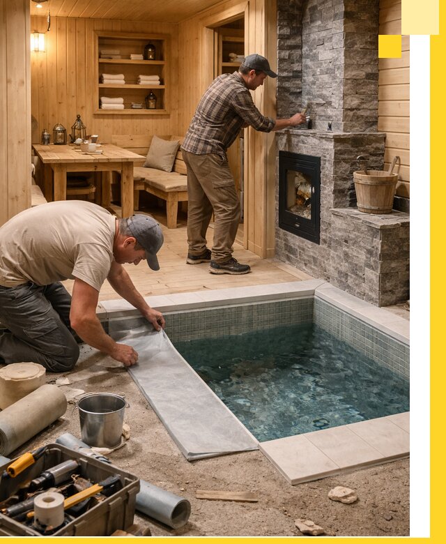 Строительство бань с комнатой отдыха под ключ в Кропоткине