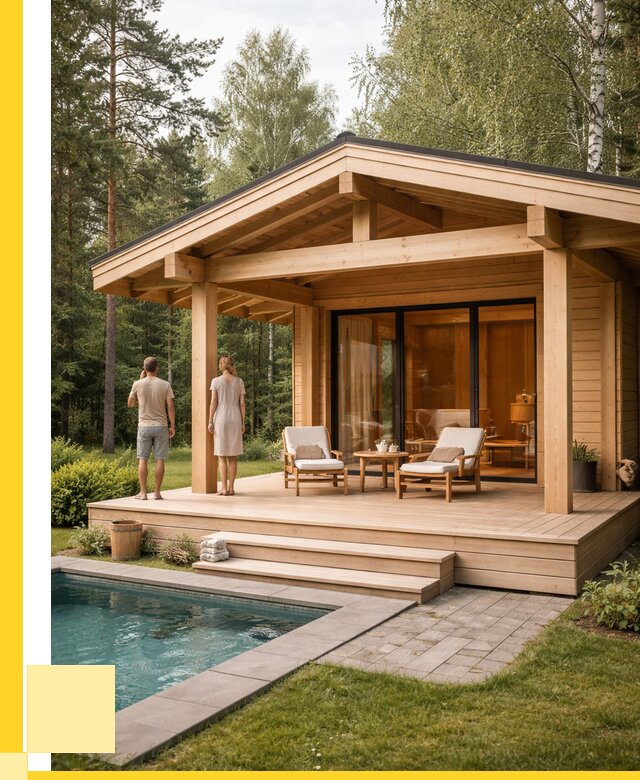 Бани с террасой под ключ в Кропоткине от 651540 р. | ЭриданКрп