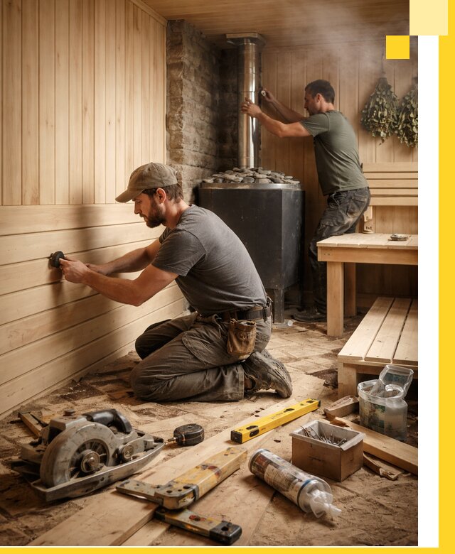 Полное строительство и оснащение парных под ключ в Кропоткине