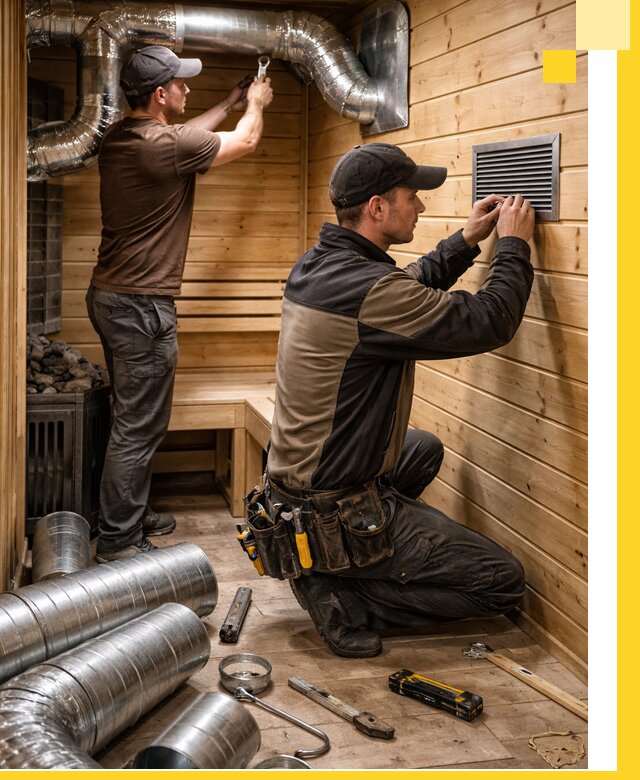 Проектирование и монтаж вентиляции бани в Кропоткине под ключ