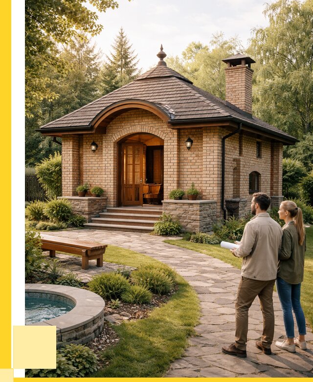 Проект кирпичной бани в Кропоткине от 32577 р. | ЭриданКрп