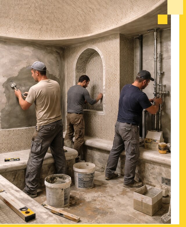 Профессиональный монтаж хамамов под ключ в Кропоткине с гарантией