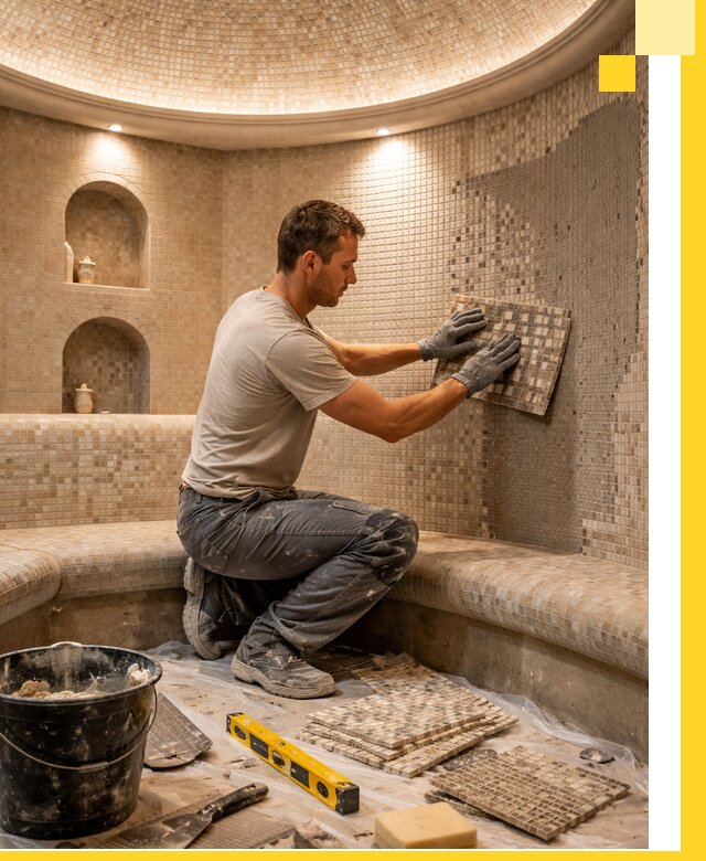 Устройство и монтаж домашнего хамама под ключ в Кропоткине