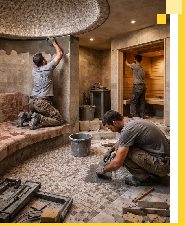 Проект и строительство хамама бани и сауны под ключ в Кропоткине